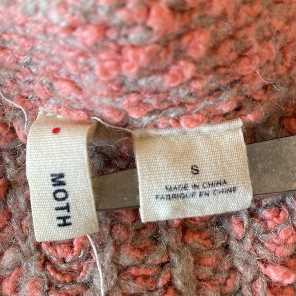 Anthropologie Moth Boucle Zipper V-neck Sweater Size Small - Picture 13 of 15